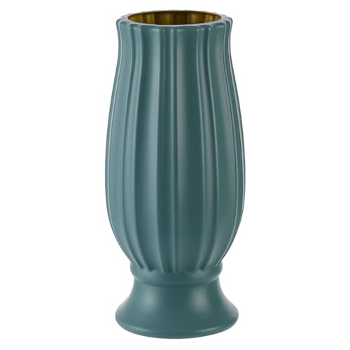 Blumenvasen für Dekor Moderne unzerbrechliche stromlinienförmige Plastikvase Solid Farb getrocknetes Blumenanordnung für Wohnzimmertisch Mittelstücke Regal Home Decor von SLCHJX