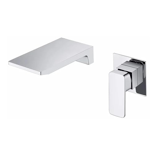 Chrom Badezimmer Wasserfall Basin Mixer Wasserhahn einzelner Hebelwand montiertes Waschbecken Zapfhack von SLCHJX