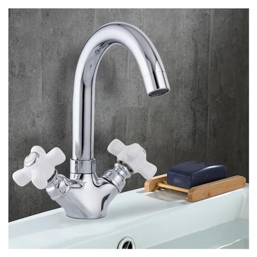 Doppelgriff Basin Mixer Chrom Messing Waschbebeer von SLCHJX