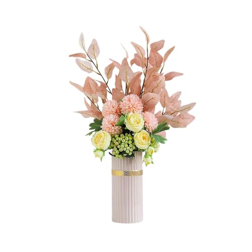 Faux Blumen künstliche Blüten Moderne Strauß Dekoration Hordera Eukalyptus gefälschte Blumenarrangement Faux Bonsai für Wohnzimmer für jeden Anlass, a (b) von SLCHJX