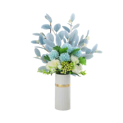 Faux Blumen künstliche Blumen Moderne Strauß Dekoration Hordera Eukalyptus gefälschte Blumenarrangement Faux Bonsai für Wohnzimmer für jeden Anlass, a (a) von SLCHJX