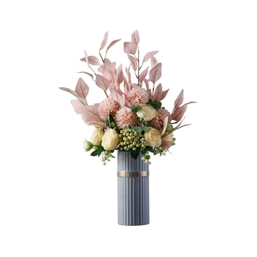 Faux Blumen künstliche Blumen Moderne Strauß Dekoration Hordera Eukalyptus gefälschte Blumenarrangement Faux Bonsai für Wohnzimmer für jeden Anlass, a (c) von SLCHJX