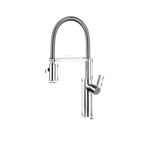 Gebürstete goldene Küchenarmaturen Messingmixer kompatibel mit Küchenspüle Einer Hebel Ausziehen Frühlingsausbrüche Heißes kaltes Wasser, Küchenspüle Wasserhahn Gebürstete goldene Küchenarmaturen Messingmixer kompatibel mit Küchenspüle Einer Hebel Ausziehen Frühlingsausbrüche Heißes kaltes Wasser, Küchenspüle Wasserhahn von SLCHJX