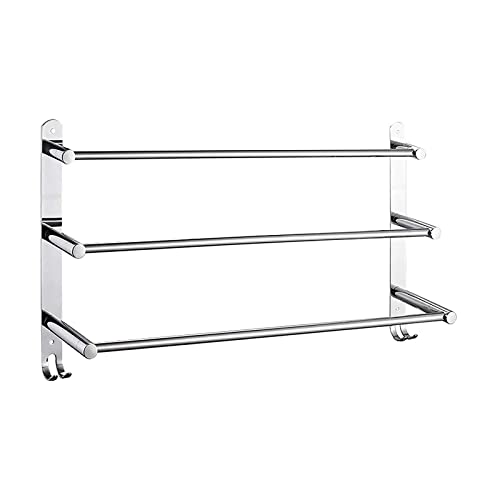 Handtuchregal Badezimmer Handtuch Schiene Moderne 3 -bar -Handtuchregal Badezimmer Handtuch Bar Wandmontage Badezimmer Handtuchhalter mit Haken Tower Kleiderbad Badezimmer Hardware/50 cm Handtuchregal Badezimmer Handtuch Schiene Moderne 3 -bar -Handtuchregal Badezimmer Handtuch Bar Wandmontage Badezimmer Handtuchhalter mit Haken Tower Kleiderbad Badezimmer Hardware/50 cm von SLCHJX