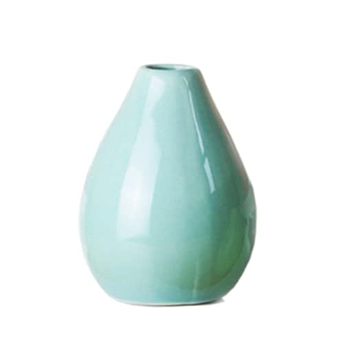 Keramikvase für Blumen 3 Zoll Schreibtisch farbenfrohe kleine dekorative Vase Blumenanordnungstisch Herzstück Wohneinrichtung von SLCHJX