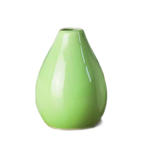 Keramikvase für Blumen 3 Zoll Schreibtisch farbenfrohe kleine dekorative Vase Blumenanordnungstisch Herzstück Wohneinrichtung von SLCHJX
