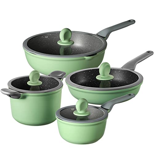 Küche Nicht-Stick-Topf-Set Camping Multifunktion Reiskocher Milchkochgeschirrset mit Deckelinduktionskocherküche Küchenutensilien von SLCHJX