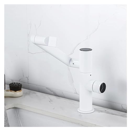 Luxus matte schwarze Badezimmer Wasserhahn kalt und heißes Deck montiertes Tap -Display -Temperatur, Küchenspüle Wasserhahn von SLCHJX