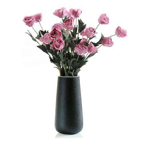 Matte Keramik Vase Decor Wohnzimmer Moderne Klassische Blumenvase für Büro Kamin Schlafzimmer Küchentisch Mittelstücke von SLCHJX