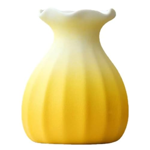 Nordische Keramikvase für Wohnkultur Einfache Moderne gefrostete Gradienten kleine Vase Wohnzimmer Blume Arrangement für Gypsophila von SLCHJX
