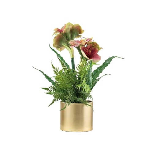 SLCHJX Faux Blumen künstliche Blume Moderne minimalistische gefälschte Blumensimulationsdekoration mit goldenen Vase Faux Orchidee für Home Office für jeden Anlass SLCHJX Faux Blumen künstliche Blume Moderne minimalistische gefälschte Blumensimulationsdekoration mit goldenen Vase Faux Orchidee für Home Office für jeden Anlass von SLCHJX