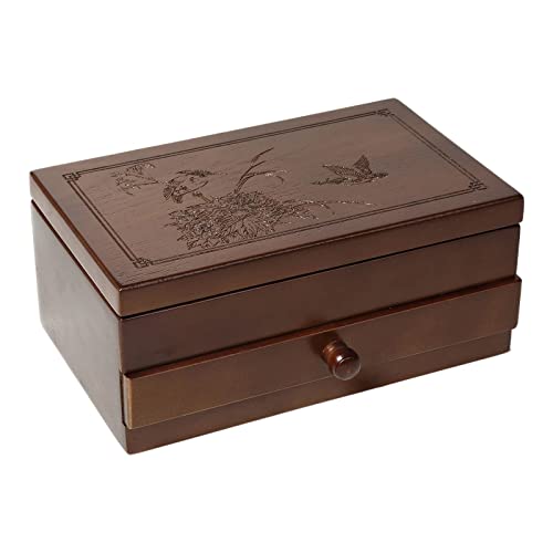 SLCHJX Holzschmuck-Kollektion Aufbewahrungsbox mit Schublade für Ohrarmbänder Schmuck (Color : A, Size : One Size) (One Size) von SLCHJX