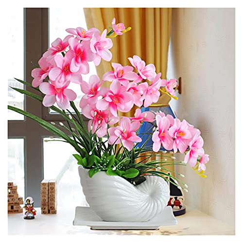 SLCHJX Künstliche Kunstblumen mit Kunstblumen mit Topf gefälschter Blumenorchid -Topf für Heimbüro Kunstpflanzen Innen im Freien Außendekoration gefälschte Pflanze im Topf im Innenbereich im Freien von SLCHJX