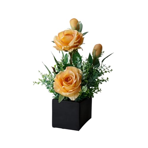 SLCHJX Kunstblumen künstliche Blumen Pflanzen Topf gefälschte Blumenschmuck für die Heimdekoration Simuliertes Blumen für Haus/Schlafzimmer/Büro für jeden Anlass, B (b) von SLCHJX