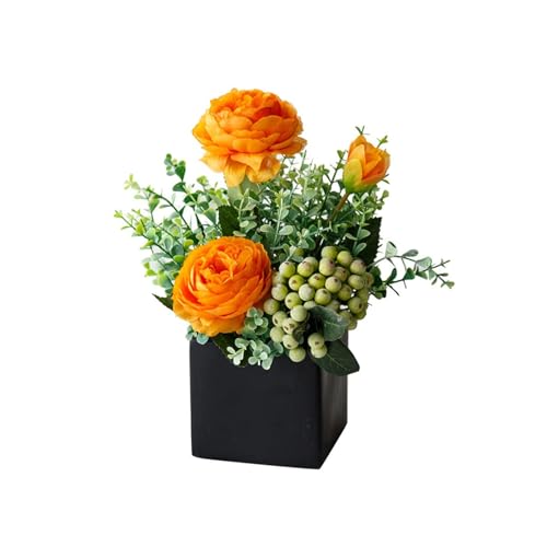 SLCHJX Kunstblumen künstliche Blumen Pflanzen Topf gefälschte Blumenschmuck für die Heimdekoration Simuliertes Blumen für Haus/Schlafzimmer/Büro für jeden Anlass, b (c) von SLCHJX