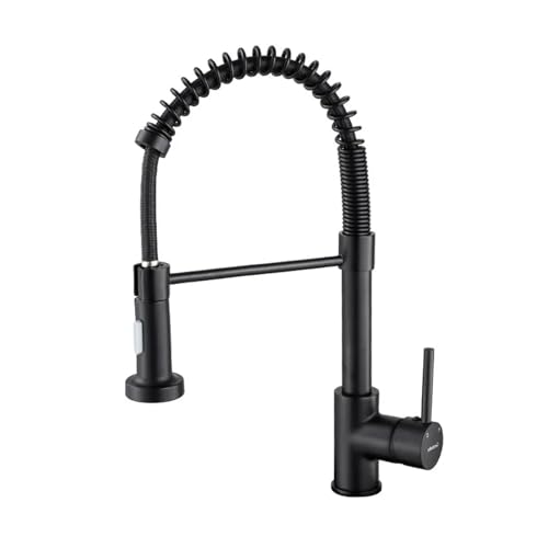 Schwarz und verchromter Frühling Pull Down Küchenspüle Wasserhahn Heißer und kaltes Wassermixer Kranhahn mit Dual -Spout -Deck montiert, Wasserhähne für Waschbecken Schwarz und verchromter Frühling Pull Down Küchenspüle Wasserhahn Heißer und kaltes Wassermixer Kranhahn mit Dual -Spout -Deck montiert, Wasserhähne für Waschbecken von SLCHJX