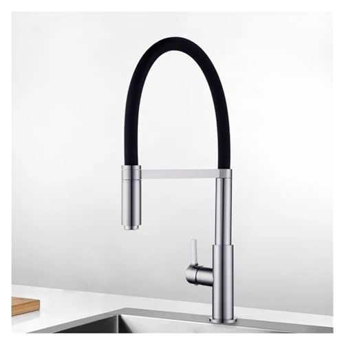 Solid Messing Eingriff Auszugsmischer Spüle Wasserhahn mit Messing Sprayerpull Down Küchenarmatur 360 Grad Schwenk, Küchenspüle Wasserhahn von SLCHJX