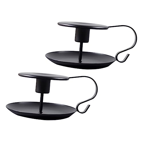 Wandlampe 2PCS Schwarzer kreativer Kerzeninhaber Elegante Eisenkunst Candlestick Ornament für Wohnkultur für Partyhochzeiten und romantische Tisch -Tisch -Halterung Licht von SLCHJX