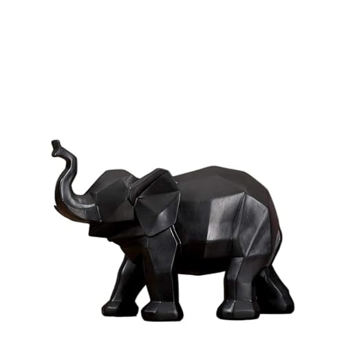 Wandlampe Dekorative Ornamente, Wohnkultur Elefant Statue moderner Stil Dekorative Ornament Dekoration für Wohnzimmer Schlafzimmer Schreibtisch Schrank Skulptur Handwerksbürodekoration (schwarz) von SLCHJX
