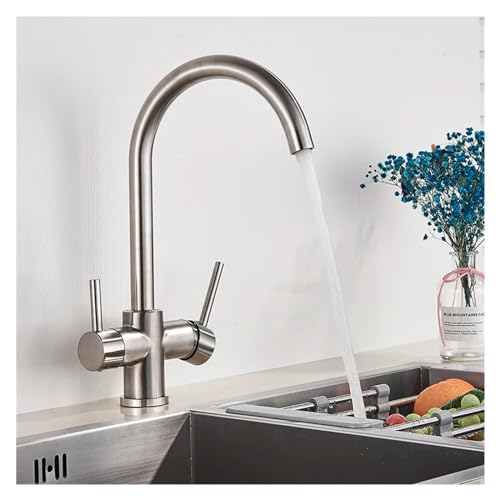 Wasser Küchenspüle Wasserhahn 2 Modell gefilterte Ausstrich Daul Griff Wandhalterung trinken kalte heiße Wassermischer Küche Küchentaps, Küchenspüle Wasserhahn von SLCHJX