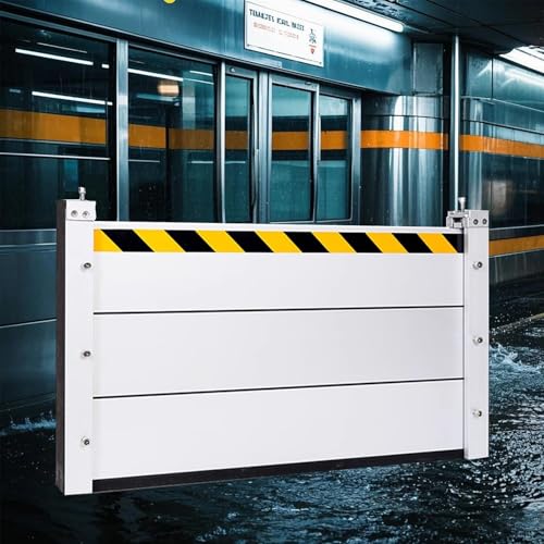 Hochwasserschutz Barriere Tür, Hochwassersperre Wasserabweiser, Aluminium-Hochwasserschutzwand, Wassersperre für Türen, Garagentore und Keller, Einfach Zu Installieren(120x39.4in/305x100cm) von SLCXDPAT