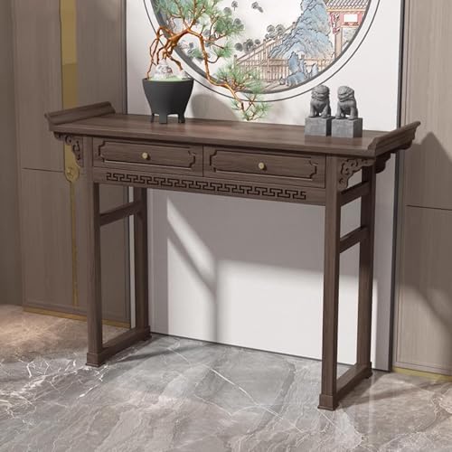 SLCXDPAT Persönlicher Schrein-Altartisch mit Aufbewahrung, buddhistischer Altarschrank, chinesischer Buddha-Nischenschrank, Meditationstisch, für Wohnzimmer, Tempel(Black,128cm/50.4in) von SLCXDPAT