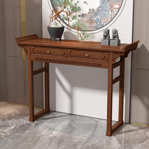SLCXDPAT Persönlicher Schrein-Altartisch mit Aufbewahrung, buddhistischer Altarschrank, chinesischer Buddha-Nischenschrank, Meditationstisch, für Wohnzimmer, Tempel(Brown,128cm/50.4in) von SLCXDPAT