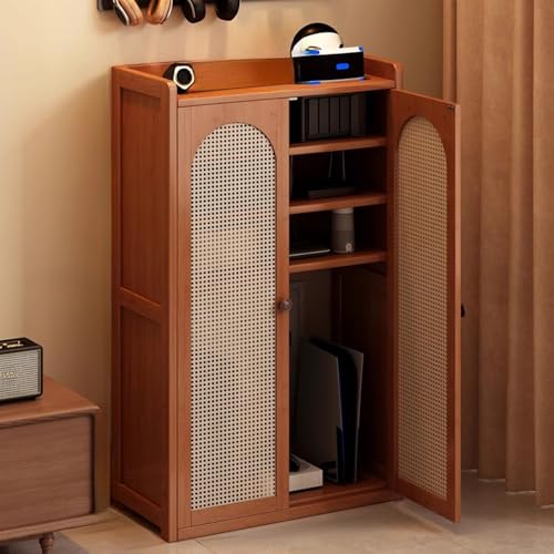 SLCXDPAT Router Schrank Box, Router Kasten Aufbewahrungsbox Verstecken aus Bambus mit Verstellbaren Einlegeböden, für Zuhause und Büro(Large) von SLCXDPAT