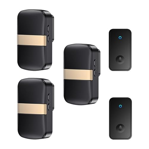 SLDAGe 『Keine Batterie Erforderlich』Drahtlose Türklingel wasserdicht, Türklingel-Kit mit Empfängern und Presse mit Eigenantrieb, 60 Glockenspiele, 5 Lautstärkepegel,Schwarz,2 on 3 SLDAGe 『Keine Batterie Erforderlich』Drahtlose Türklingel wasserdicht, Türklingel-Kit mit Empfängern und Presse mit Eigenantrieb, 60 Glockenspiele, 5 Lautstärkepegel,Schwarz,2 on 3 von SLDAGe