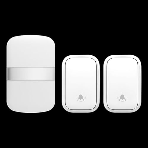 SLDAGe 『Keine Batterie Erforderlich』Drahtlose Türklingel wasserdicht, Türklingel-Kit mit Empfängern und Presse mit Eigenantrieb, 60 Glockenspiele, 5 Lautstärkepegel,Weiß,2 on 1 SLDAGe 『Keine Batterie Erforderlich』Drahtlose Türklingel wasserdicht, Türklingel-Kit mit Empfängern und Presse mit Eigenantrieb, 60 Glockenspiele, 5 Lautstärkepegel,Weiß,2 on 1 von SLDAGe