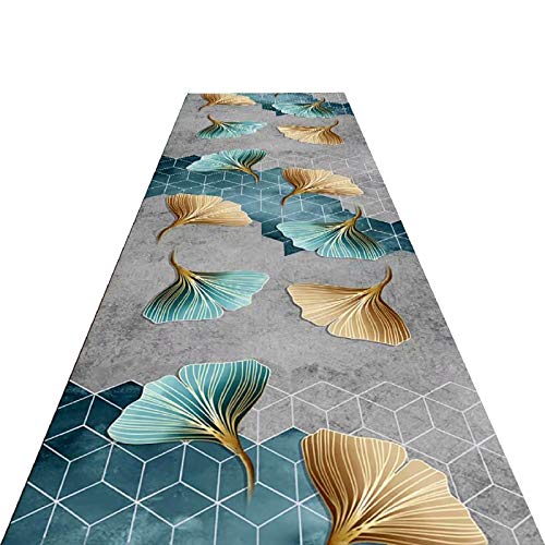 SLDAGe Schmaler Teppichläufer, 3D Lingzhi Blumenmuster Flur Extra Langer Teppich rutschfeste Teppiche Vordertürmatte Für Küchenflur Treppen,120x700cm von SLDAGe