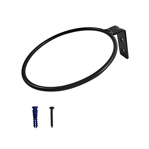 SLDHFE 2 Stück Blumentopfhalter-Ring, 21,1 cm, robuster Blumentopf-Ring, Wand-Pflanzgefäß, Metallhaken, Klappbarer Metall-Wandhalterung, Topfhalter zum Aufhängen, Schwarz von SLDHFE