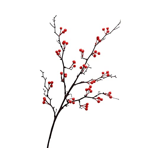 SLDHFE Künstliche Beerenzweige, 50,8 x 88,9 cm, rote Beeren-Picks mit langem Stiel, rote Beeren-Zweige, künstliche rote Beeren-Zweige, für Heimdekoration, 3 Stück von SLDHFE