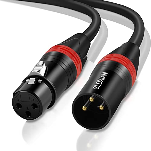 SLDXIAN XLR Kabel, Mikrofonkabel Stecker auf Busche, XLR Verlängerung für Verstärker, Mixer, Lautsprecher (1M) von SLDXIAN