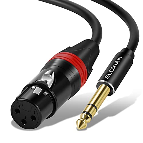 SLDXIAN 6,35mm TRS Klinke auf XLR Buchse Mikrofonkabel, 1/4 Zoll Klinke auf XLR Female Kabel (1M, Female) von SLDXIAN