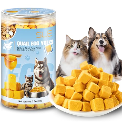 Katze Gefriergetrocknete Wachteleigelb Leckerlis, Gefriergetrocknete Tiernahrung für Hunde und Katzen, Gesunde leckere Snacks Wachteleigelb für das Training Katze Gefriergetrocknete Wachteleigelb Leckerlis, Gefriergetrocknete Tiernahrung für Hunde und Katzen, Gesunde leckere Snacks Wachteleigelb für das Training von SLE