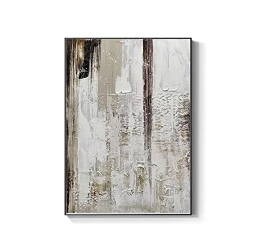 SLEA Handgemalte Acrylbilder,Einfache Abstrakte Landschaft Moderne Handgemalte Ölgemälde Dicke Textur Originalvorlage Leinwand Wandkunst Messer Wandbild Für Wohnzimmer Büro Wohnkultur,50X100Cm(19.6X3 von SLEA