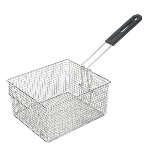 SLEDEZ Fritteusenkorb Für Zu Hause Quadratischer Frittierkorb aus Edelstahl, Frittierkorb, Pommes Frites, Hähnchen, Küchenutensilien(280x220x130mm) von SLEDEZ