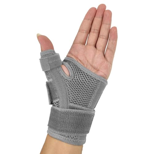 Handgelenkstütze Atmungsaktiver Finger-Handgelenkschutz (Color : Gray, Size : Free Size) von SLEDEZ