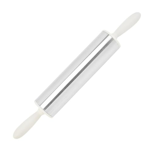 Nudelholz Edelstahl Nudelholz Haushalt Knödel Haut Nudelholz Backutensilien (Color : White, Size : 43x24cm) von SLEDEZ