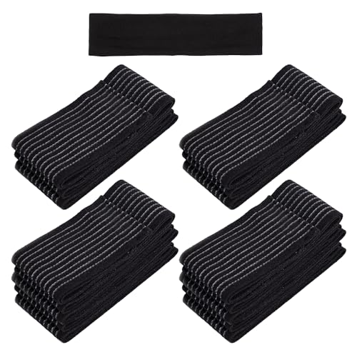 SLEEKEE 4 Stück Kniebandagen, 1 Stück Haargummi, Sport-Kniebandage, Kniebandage, selbstklebende Sportbandage, Kompressions-elastische Bandage, geeignet für Sportschutz von SLEEKEE