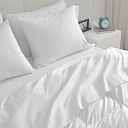 SLEEP ZONE Vierblättriges Kleeblatt-Bettwäsche-Set aus weicher gebürsteter Mikrofaser, 4-teiliges Bettwäsche-Set mit Blumenprägung für Damen und Herren, tiefe Taschen, leicht anzubringen, extra weich SLEEP ZONE Vierblättriges Kleeblatt-Bettwäsche-Set aus weicher gebürsteter Mikrofaser, 4-teiliges Bettwäsche-Set mit Blumenprägung für Damen und Herren, tiefe Taschen, leicht anzubringen, extra weich von SLEEP ZONE