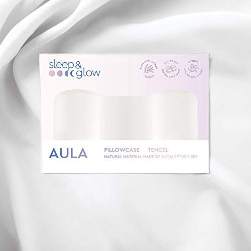 Sleep & Glow Aula Tencel Kissenbezug für Haar und Haut Passt zu einzigartiger Form von Sleep & Glow Aula Kissen - Natürliche Eukalyptusfaser - Hypoallergen und bakteriostatisch (Rosenrauch) von SLEEP & GLOW