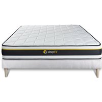 Sleepfit - soft Matratze 160x220cm + Bettgestell mit lattenrost , Härtegrad 5 , HD-Schaum mit Mikroluftzellen , Höhe : 19 cm von SLEEPFIT