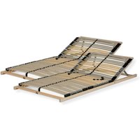 Sleepneo - Lattenrost 200x200 cm - Kopfteil verstellbar 42 Latten 7-Zonen Traglast ca. 140 Kg Birken und Buchenschichtholz Selbstmontage Made in von SLEEPNEO