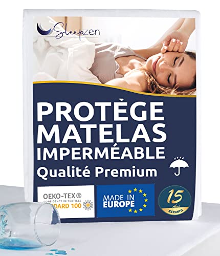 SLEEPZEN Matratzenschoner, 70 x 190 cm, wasserdicht – Matratzenschoner mit Oeko-TEX®-Zertifikat – Oberfläche 100% Baumwolle Molton – Membran-Schutz aus Polyurethan, antibakteriell, milbendicht von SLEEPZEN