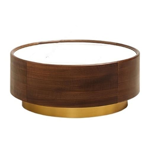 Rattan-Couchtische für das Wohnzimmer Massivholz Rock Board Couchtisch Teetisch Runder Wohnzimmer Beistelltisch Kleiner Rattan-Couchtisch Rattan-Couchtische für das Wohnzimmer Massivholz Rock Board Couchtisch Teetisch Runder Wohnzimmer Beistelltisch Kleiner Rattan-Couchtisch von SLEEVE