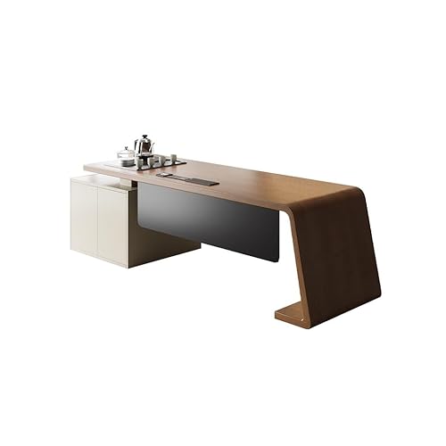 SLEEVE Home-Office-Schreibtische Großer Holztisch des Vorstandsvorsitzenden, großer Schreibtisch des Büroleiters, Arbeitsmöbel des Chefs mit Seitenschrank Basteltisch(160x80x75cm) von SLEEVE