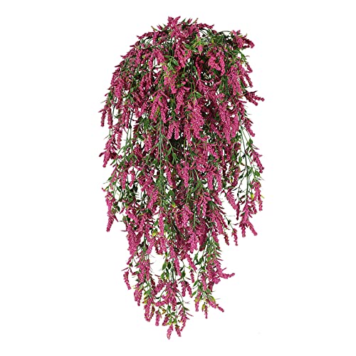 SLFYEE 3Pcs 75cm Künstlich Hängepflanze Lavendel Hängend Kunstpflanze Lila Plastikpflanzen Groß Hängend Reben Lange Unechte Balkonpflanze für Topf Balkon Draußen Garten Hochzeit Wand Deko von SLFYEE