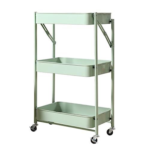 SLGGPJBU Aufbewahrungsregal Rollwagen Küchenwagen Rollwagen Rollwagen 3 Etagen Faltbarer Rollwagen Metall Küche Aufbewahrungswagen mit Rädern Mobiler Trolley Hand Push Storage Shelf Rolling Utility SLGGPJBU Aufbewahrungsregal Rollwagen Küchenwagen Rollwagen Rollwagen 3 Etagen Faltbarer Rollwagen Metall Küche Aufbewahrungswagen mit Rädern Mobiler Trolley Hand Push Storage Shelf Rolling Utility von SLGGPJBU